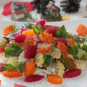 Винегрет «Листики» — нарядный овощной салатик!
