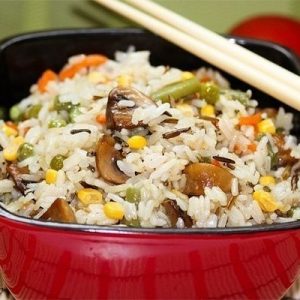Невероятно вкусный рис с овощами и грибами!