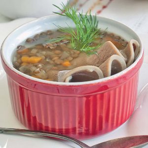 Суп из чечевицы с отварным языком — простой и очень приятный супчик!