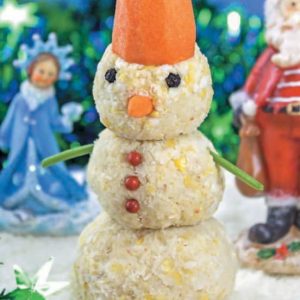 Крабовый салатик снеговичек — праздничное настроение!
