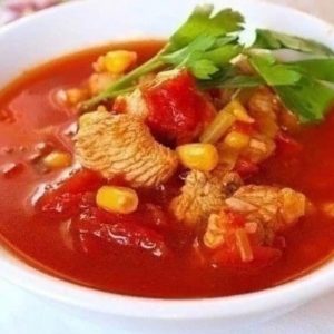 Томатный суп с индейкой — очень простое блюдо!