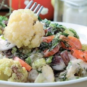 Салат из брокколи с шампиньонами — лёгкий и питательный!